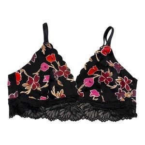 Auden Scalloped Floral Lace Unlined Wireless Bralette Size XL